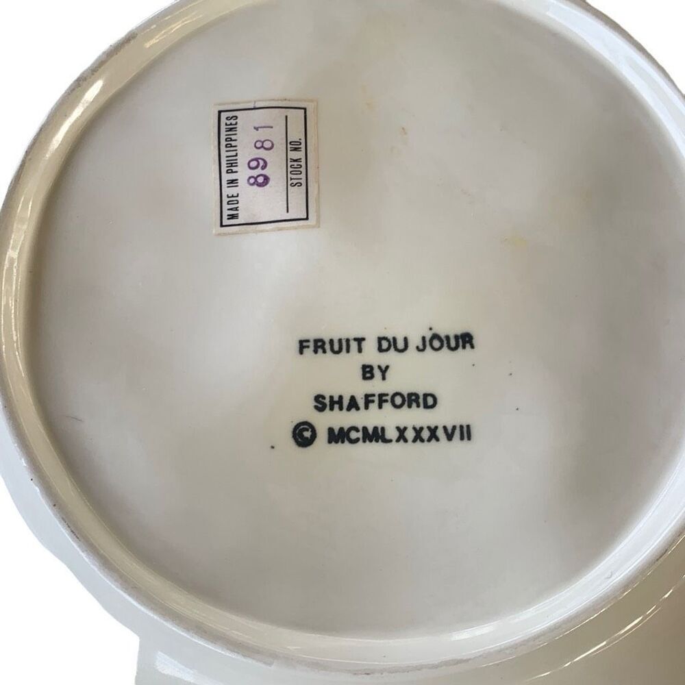 Vintage Shafford 1987 Fruit Du Jour Plate Stock 8981 Made In Philippines Classic - Picture 4 of 9